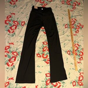 Petite Victoria's Secret Sport Black Flare Leggings | Cinched Design Waistband